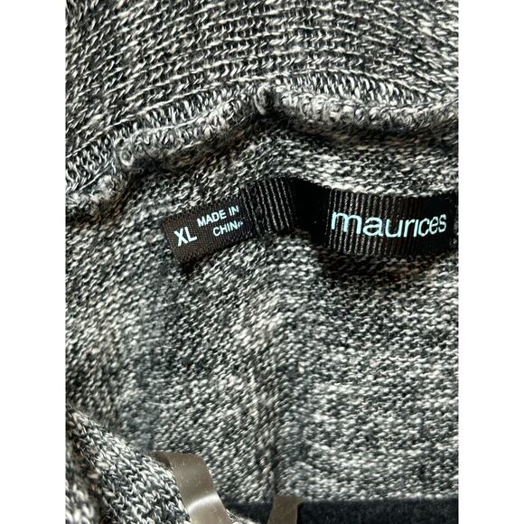 Maurice's Cowl Neck Size X Large Slim Fit Sweater Gray mingled color - Picture 3 of 9
